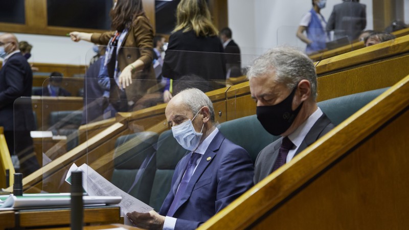 Pleno Ordinario en el Parlamento Vasco (01-10-2020)