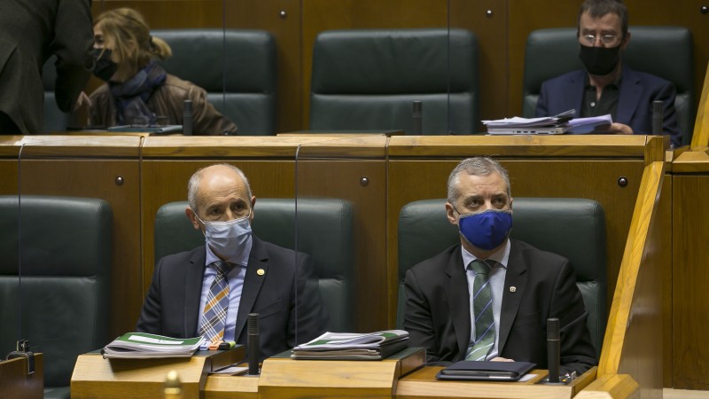 Pleno Ordinario en el Parlamento Vasco (18-02-2021) 