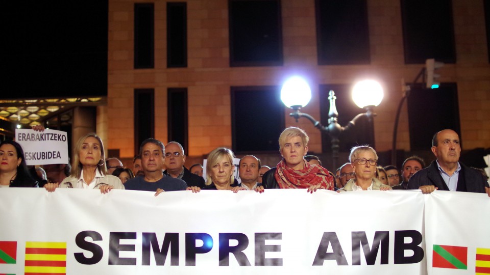 Concentración de la Asamblea Nacional contra el 155 y las detenciones