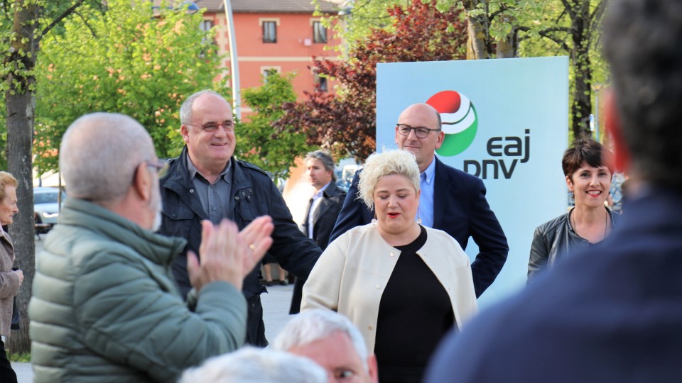 Mitin Errenteria. Joseba Agirretxea, Maribel Vaquero, Joseba Egibar, Maite Peña.